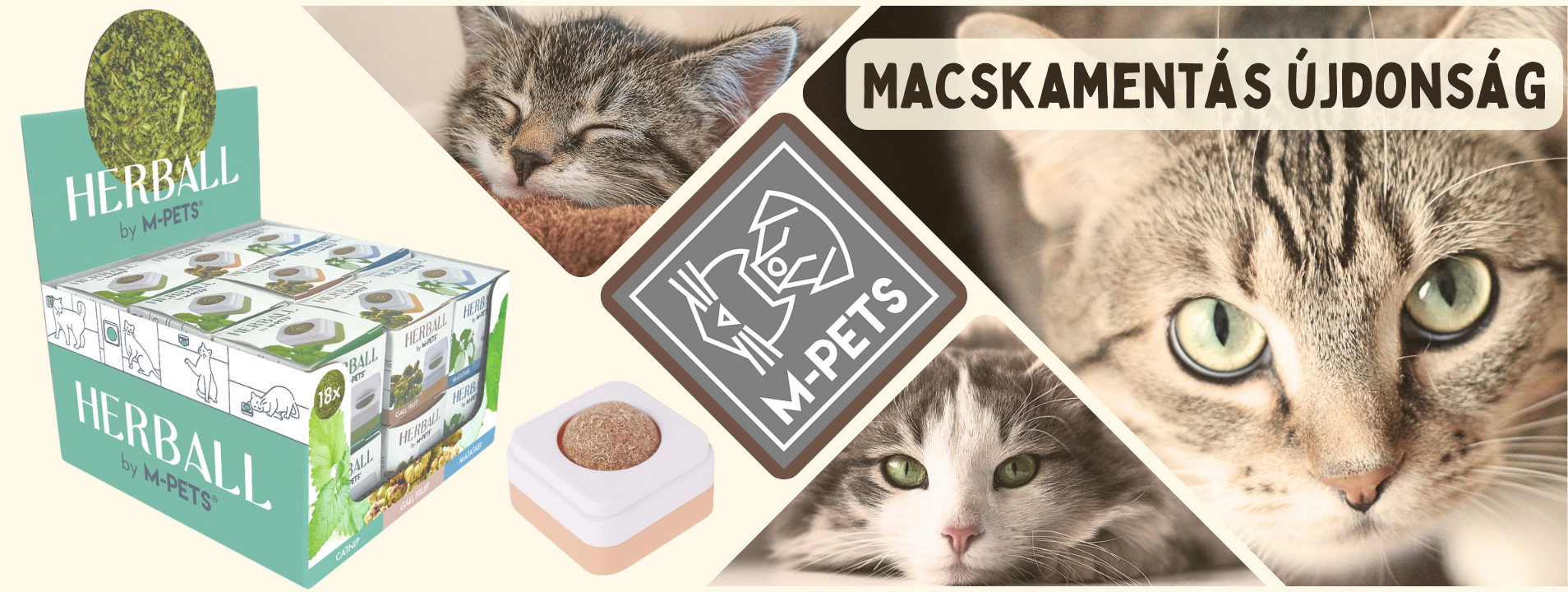 M-Pets Herball macskamenta golyó tartóban