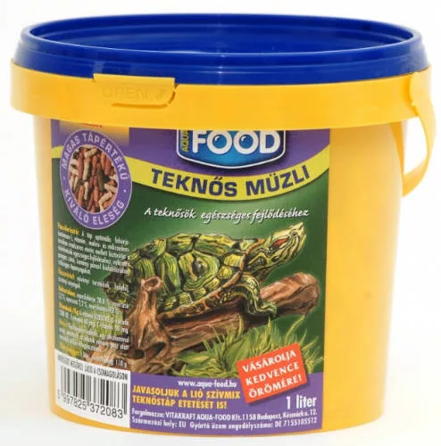 Aqua Food teknős müzli 800ml vödrös