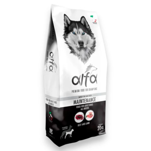 Alfa kutyatáp marhás-bárányos 20kg Maintenance Adult All Breed Beef and Lamb