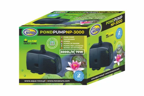 Aqua Nova NP-3000 szivattyú szökőkútfejjel 70W 3000L/H