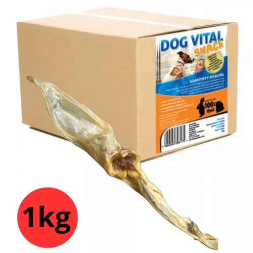 Dog Vital szárított csupasz nyúlfül 1kg