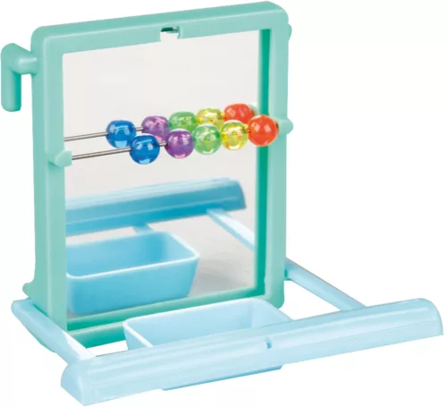 Flamingo madárjáték tükrös ülőke 10cm