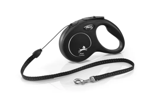 Flexi S zsinóros 5m 12kg fekete