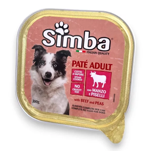 Simba Paté alutálcás kutyaeledel marhával és borsóval 300g