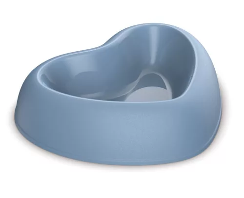 Georplast szív alakú tál L 26,5x22cm matt kék