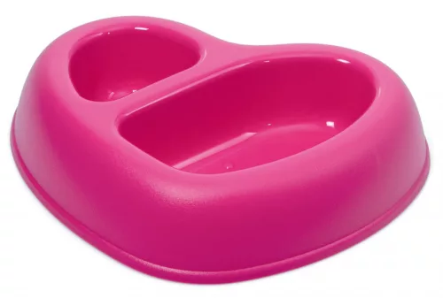 Georplast szív alakú duplatál XL 27x22,5x6,5cm rózsaszín