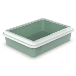 Georplast Max macska alomtálca kerettel 43,5x34x11cm zöld
