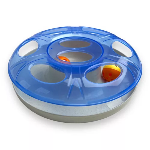Georplast UFO macskajáték labdákkal 25x8cm kék