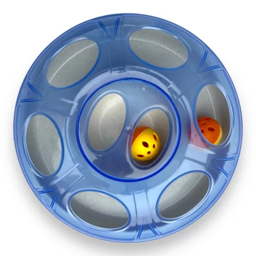 Georplast UFO macskajáték labdákkal 25x8cm kék