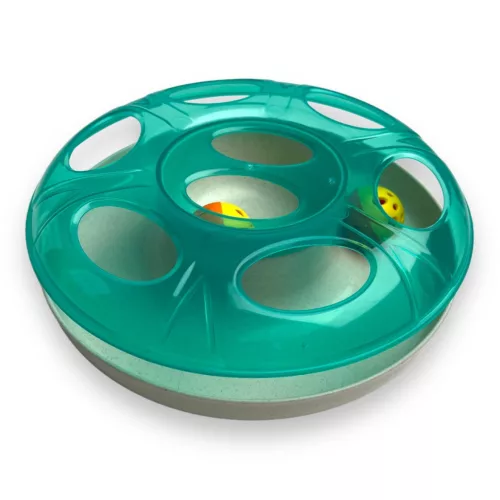 Georplast UFO macskajáték labdákkal 25x8cm zöld