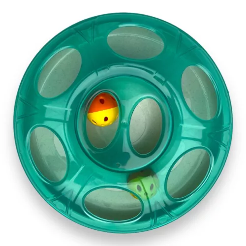 Georplast UFO macskajáték labdákkal 25x8cm zöld