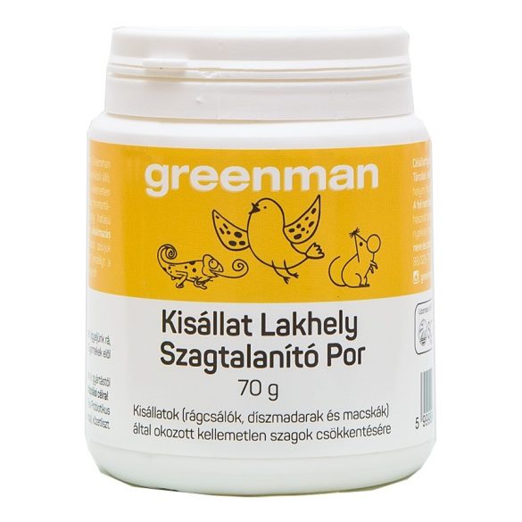 Greenman kisállat lakhely szagtalanító por 70g