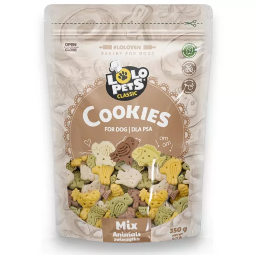 Lolo Pets állatfigurás kutyakeksz 350g