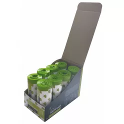   M-PETS ürülékszedő füles zacskó 22x39cm 8x50db zöld (dobozos)