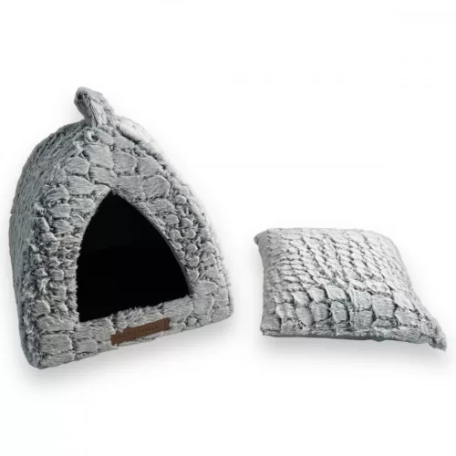 M-PETS macskabújó plüss sátor Snake 37x37x37cm kígyómintás