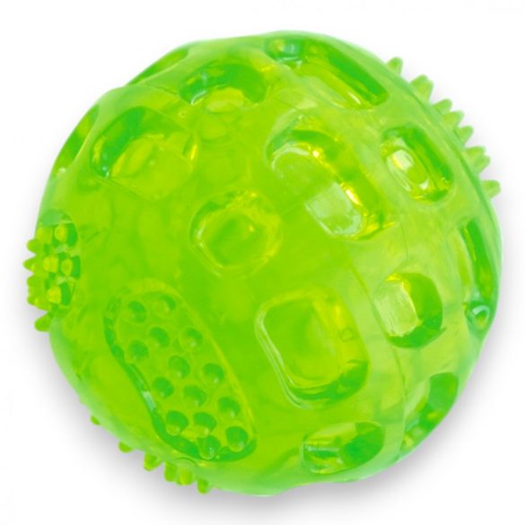 M-PETS kutyajáték csipogó labda 6,3cm zöld