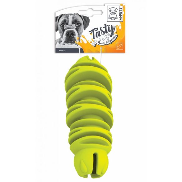 M-PETS kutyajáték TPR jutalomfalatadagoló henger 14,7x6x6cm zöld