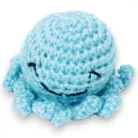 M-PETS macskajáték horgolt polip 100% bio pamut 7,5x7,5x5,5cm kék