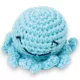 M-PETS macskajáték horgolt polip 100% bio pamut 7,5x7,5x5,5cm kék
