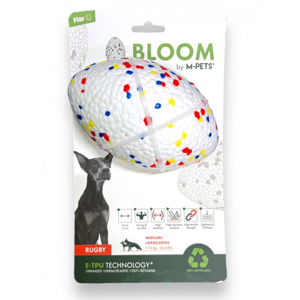 M-PETS kutyajáték Bloom rugby 14x9x7cm