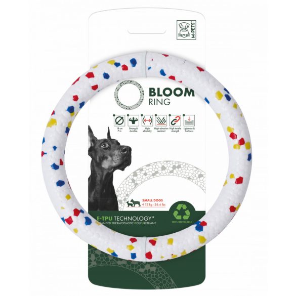 M-PETS kutyajáték Bloom karika 18cm színes