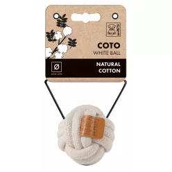 M-PETS kötéljáték labda 6,5cm fehér