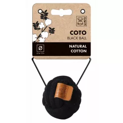 M-PETS kötéljáték labda 6,5cm fekete