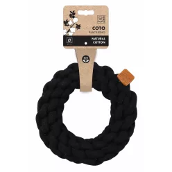 M-PETS kötéljáték karika 18cm fekete
