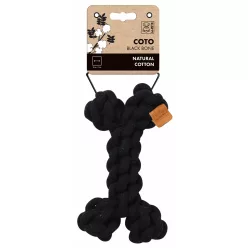M-PETS kötéljáték csont 19cm fekete
