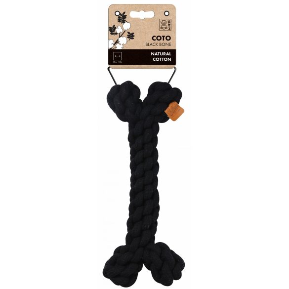 M-PETS kötéljáték csont 30cm fekete