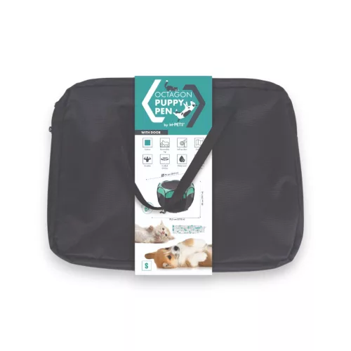 M-PETS Octagon hordozható kölyökkutya kennel ajtóval S 75x70,5x50cm