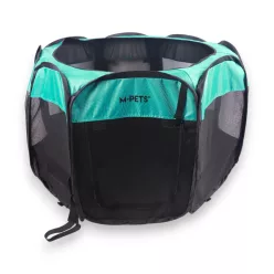   M-PETS Octagon hordozható kölyökkutya kennel ajtóval M 89x86x63cm