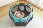 M-PETS Octagon hordozható kölyökkutya kennel ajtóval M 89x86x63cm