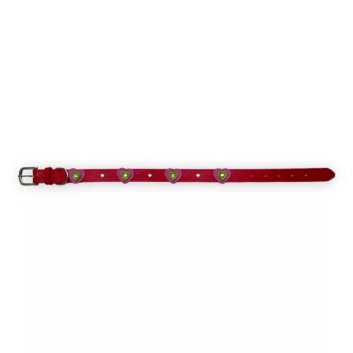 M-PETS nyakörv szívecskés L 2,5x40-50cm piros