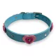 M-PETS szívecskés nyakörv L 2,5x40-50cm kék