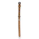 M-PETS Bling nyakörv strasszköves csontokkal S 1,5x22-30cm világos barna