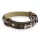 M-PETS Bling nyakörv strasszköves csontokkal S 1,5x22-30cm sötét barna