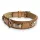 M-PETS Bling nyakörv strasszköves csontokkal M 2x28-35cm világos barna