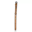 M-PETS Bling nyakörv strasszköves csontokkal M 2x28-35cm világos barna