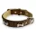 M-PETS Bling nyakörv strasszköves csontokkal M 2x28-35cm sötét barna