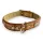 M-PETS Bling nyakörv strasszköves csontokkal L 2,5x35-40cm világos barna