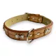 M-PETS Bling nyakörv strasszköves csontokkal L 2,5x35-40cm világos barna