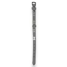 M-PETS Bling nyakörv strasszköves csontokkal S szürke 1,5x22-30cm