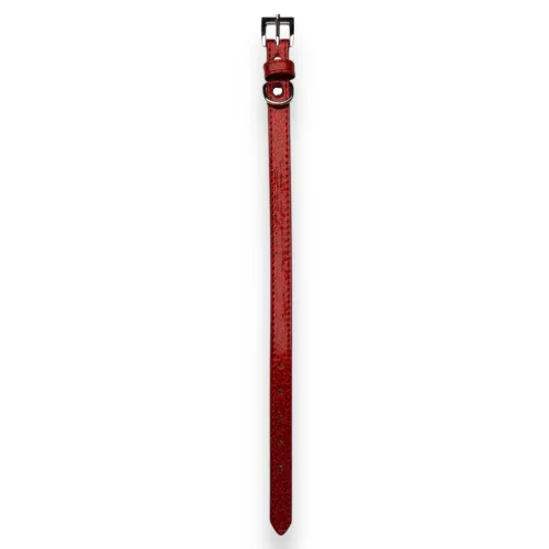 M-PETS csillogó nyakörv S 1,5x22-30cm piros