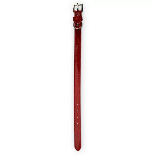 M-PETS csillogó nyakörv M 2x28-35cm piros