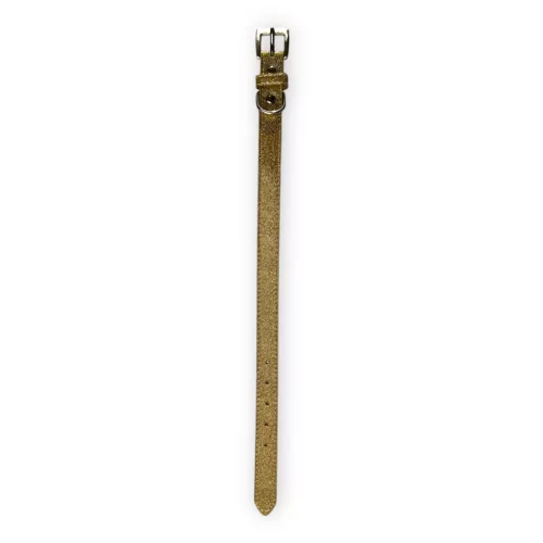 M-PETS csillogó nyakörv M 2x28-35cm arany
