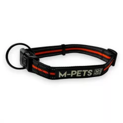 M-PETS túra nyakörv L 2,5x38-65cm narancs