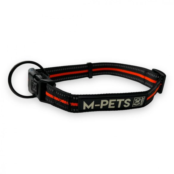 M-PETS nyakörv túrázáshoz L 2,5x38-65cm narancs