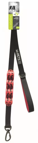 M-PETS Flex póráz rántáscsillapítóval 2,5x120cm fekete/piros