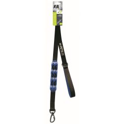   M-PETS Flex póráz rántáscsillapítóval 2,5x120cm fekete/kék